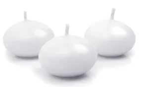 50 candele galleggianti in bianco opaco